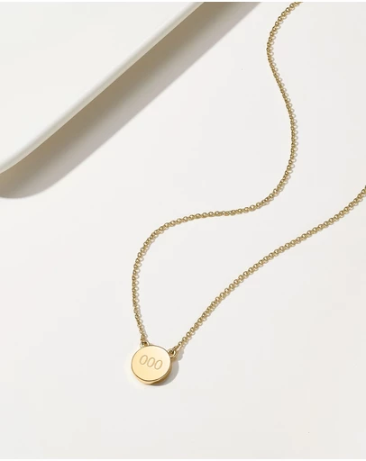 Mestige - Angel Number Necklace 000 - 18K Gold Plated