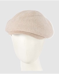 Max Alexander - European Made Beige Wool Beret Cap