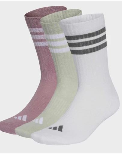 adidas Performance - 3-Stripes Cushioned Crew Socks 3 Pair Pack Unisex