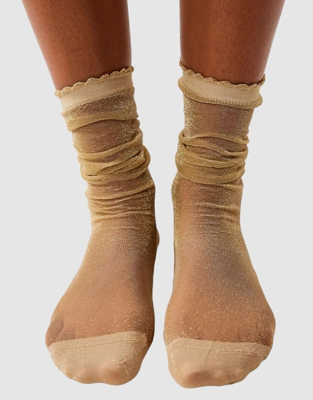 High Heel Jungle - Sheer Magic Knee Sock Gold