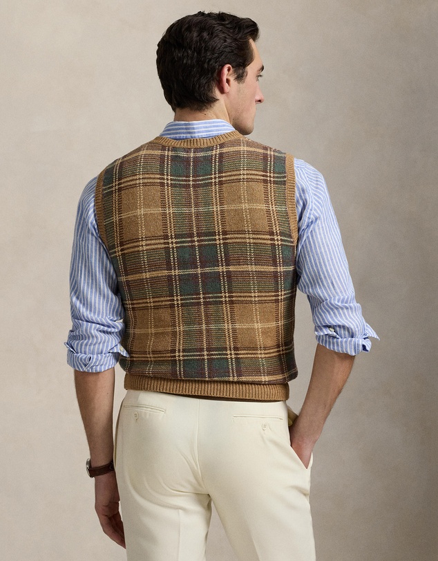 Polo Ralph Lauren - ICONIC EXCLUSIVE - Plaid Wool-Cotton Sweater Vest