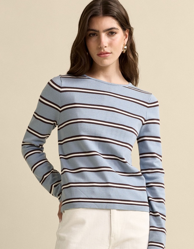 MVN - Stripe Long Sleeve Knit Top