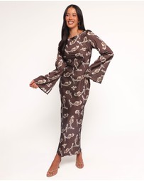 Petal & Pup - Maia Long Sleeve Maxi Dress - Chocolate Orchid