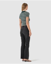 Rolla's - Lady Knit Polo Top - Deep Green