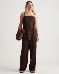 Decjuba - Laine Square Neck Lace Top
