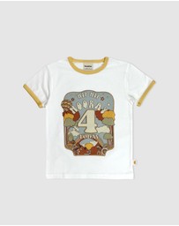Banabae - Hip Hip Hooray Birthday Ringer Tee - 4 Year Old