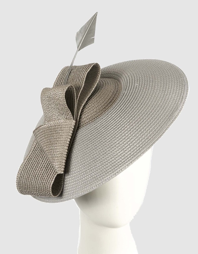Max Alexander - Saucer Silver Racing Fascinator Hat