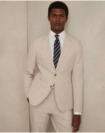 REISS - Bay Seersucker Jacket