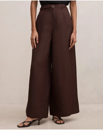 Forever New Petite - Matilda Petite Linen Blend Pants