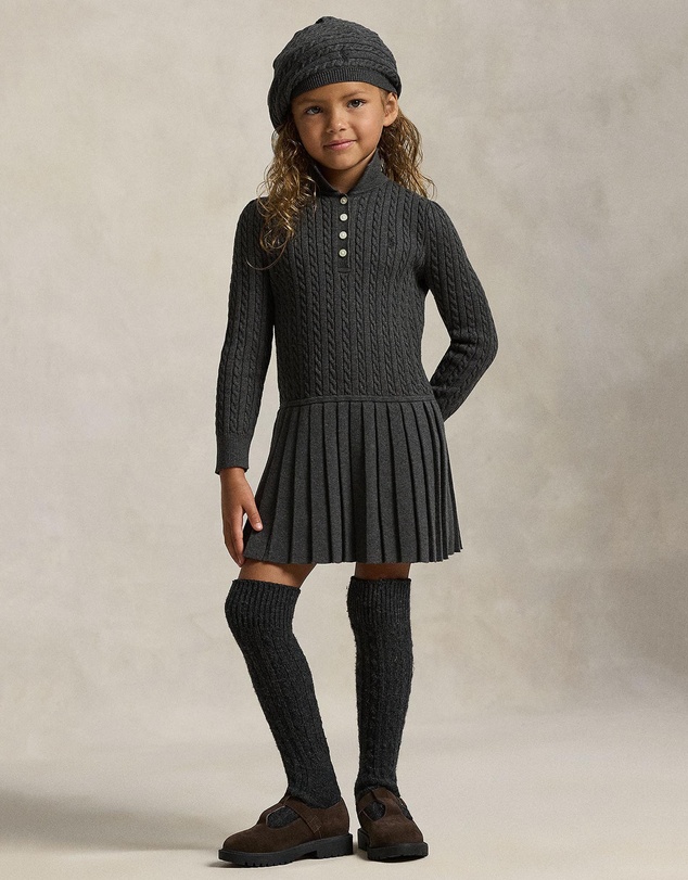 Polo Ralph Lauren - Mini-Cable Polo Sweater Dress - Babies-Kids