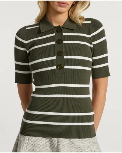 Marcs - Leila Stripe Knit Polo