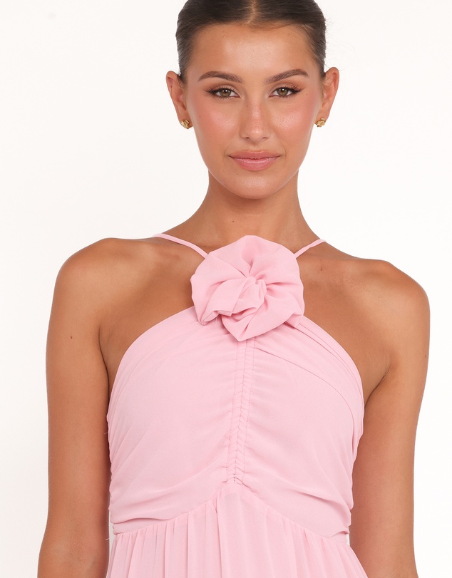 Petal & Pup - Dottie Halterneck Maxi Dress - Pink