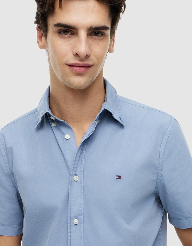 Tommy Hilfiger - Regular Fit Washed Poplin Short Sleeve Shirt