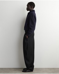 COS - Ribbed-Collar Boiled Merino Wool Jacket