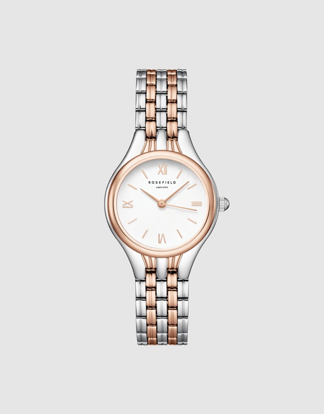 Rosefield - Muse Silver Rose Gold Duotone Stainless Steel Bracelet Watch