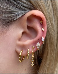 Izoa - Rosetta Hoop Earrings