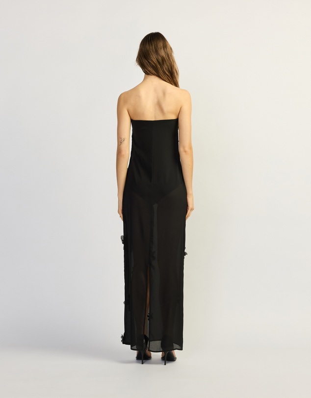 TOJHA - PHOEBE STRAPLESS SEMI-SHEER MAXI