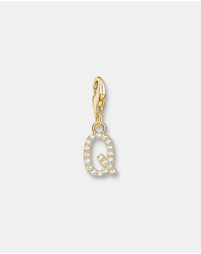 THOMAS SABO - Charm Pendant Letter Q Gold Plated