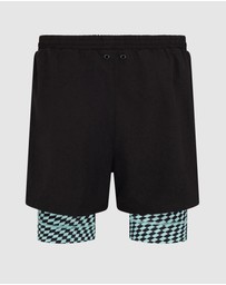 Boardies - Boardies Warped Check Active Compression Shorts