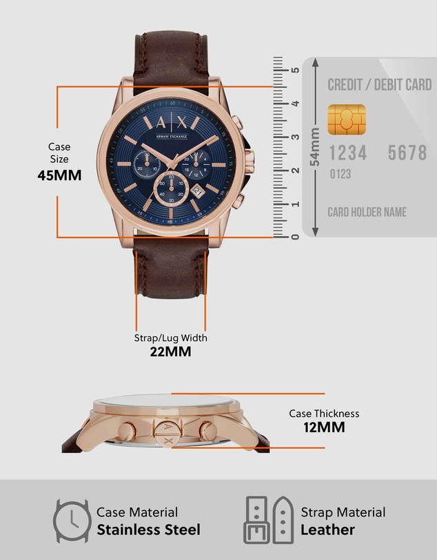 Armani Exchange - Brown Chronograph Watch