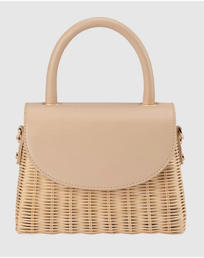 Olga Berg - Elle Wicker Top Handle