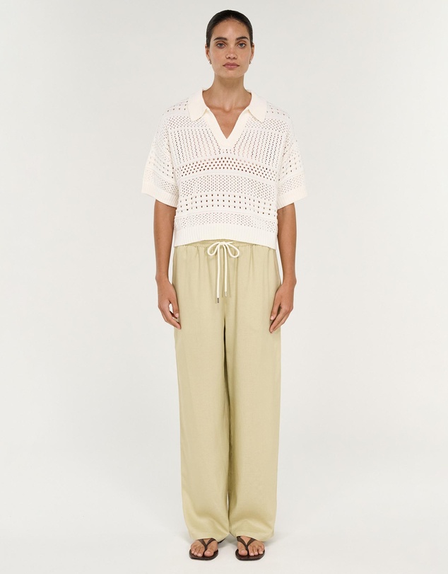 Staple the Label - Nova Crochet Polo Shirt