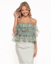 Petal & Pup - Taelya Flounce Top - Mint Green Floral