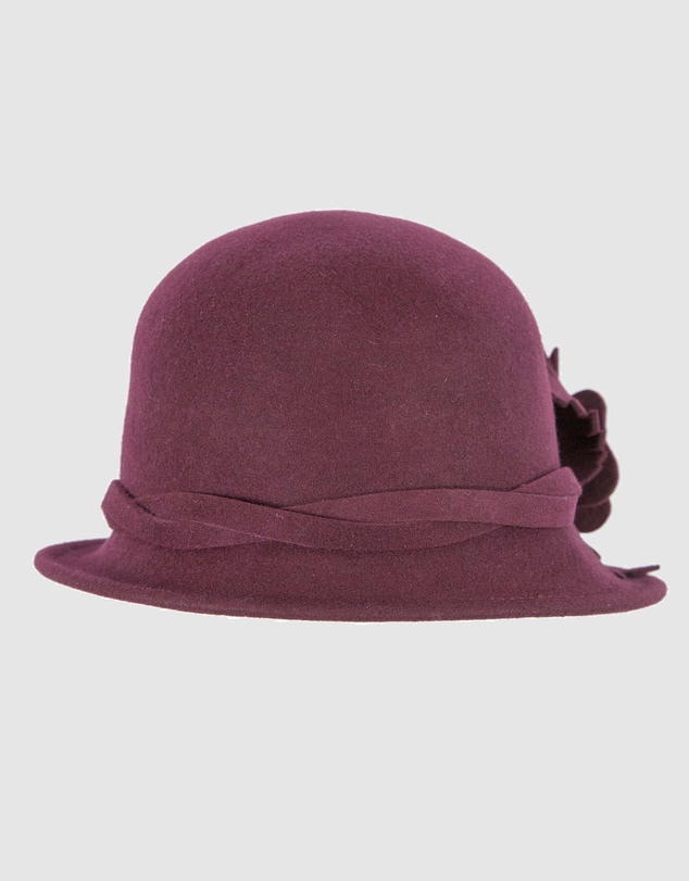Max Alexander - Winter Felt Plum Cloche Hat
