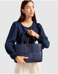 Belle & Bloom - Long Way Home Woven Tote - Navy