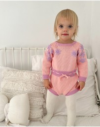 WITH LOVE FOR KIDS - Long Sleeve Knitted Romper - Babies