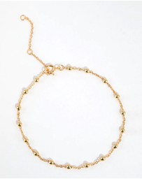 Lovisa - Gold Plated Sterling Silver Ball Chain Bracelet or Anklet