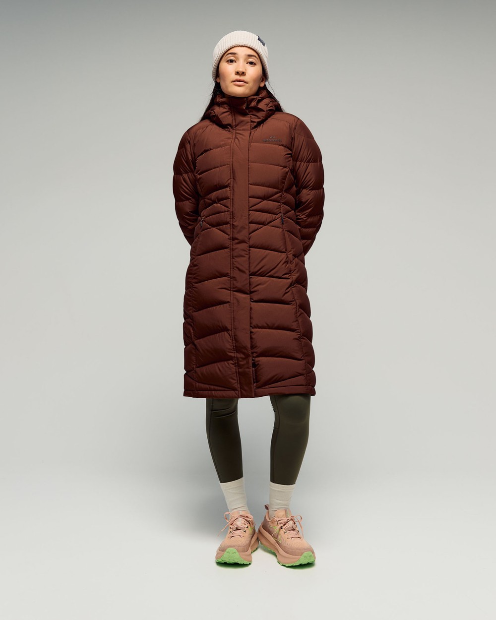 Kathmandu - Winterburn Down Puffer 600 Fill Longline Warm Winter Coat - Winter Coats (Cocoa) Winterburn Down Puffer 600 Fill Longline Warm Winter Coat