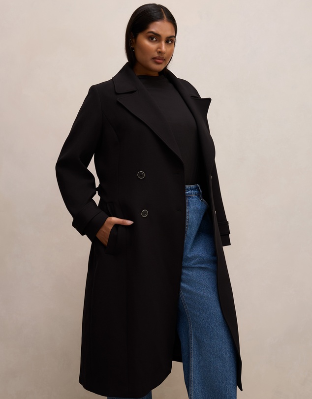Forever New Curve - Remi Curve Buttoned Trench Coat