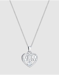 Elli Jewelry - Necklace Mother Child Pendant with Swarovski&reg; Crystals in 925 Sterling Silver