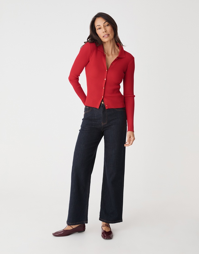Forcast - Bristol Collared Rib Cardigan
