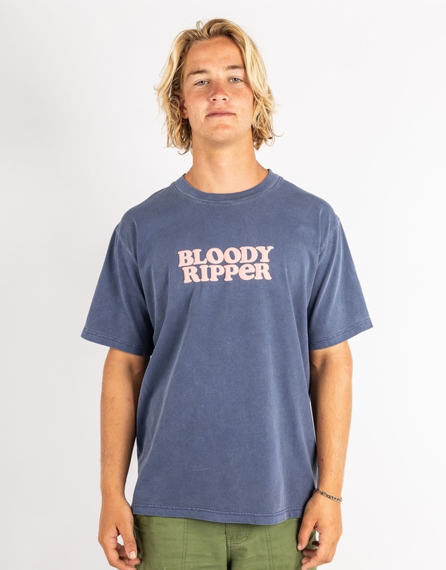 Skwosh - Bloody Ripper Slang Tee In Navy