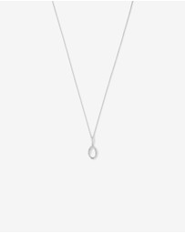 Michael Hill - Cubic Zirconia Interlaced Oval Pendant Necklace in Sterling Silver