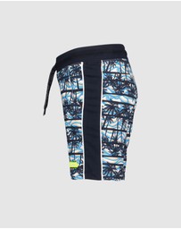 B.Nosy - Organic Palm Print Shorts - Kids-Teens
