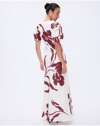 Revibe - Repaired Minima Esenciales Amaya Puff Sleeve Maxi Dress - AU 14