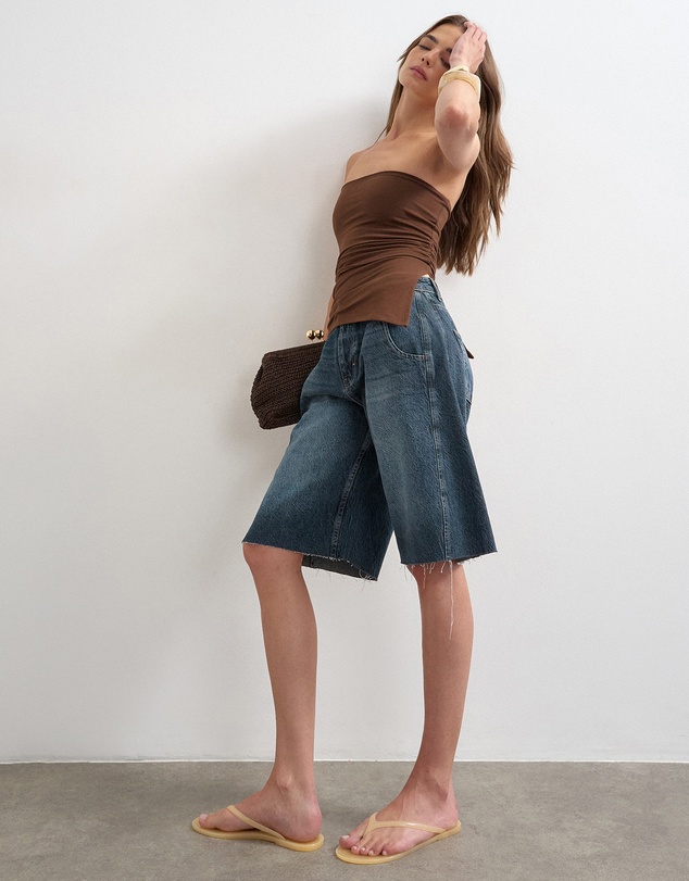 TOPSHOP - Madison Spild Side Bandeau Top