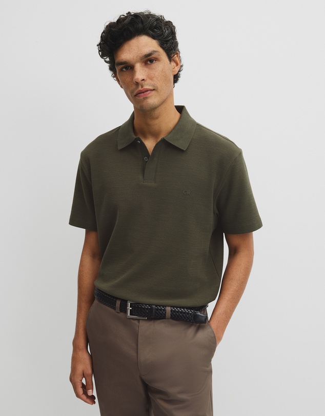 Country Road - Short Sleeve Waffle Button Polo