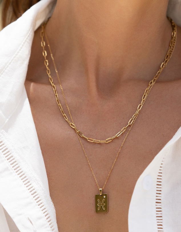 Arms Of Eve - Zodiac Gold Tag Necklace