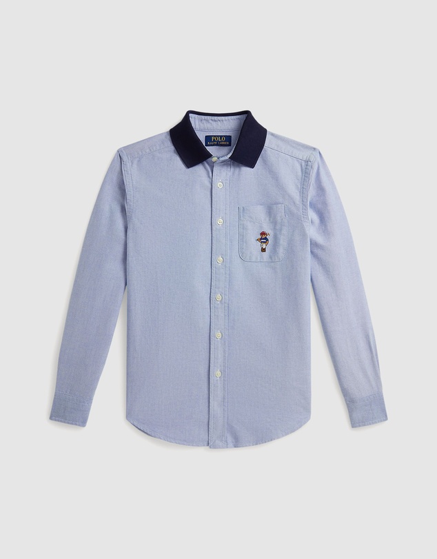 Polo Ralph Lauren - Polo Bear Oxford Knit-Collar Shirt - Teens