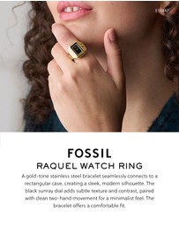 Fossil - Raquel Watch Ring Gold Analogue