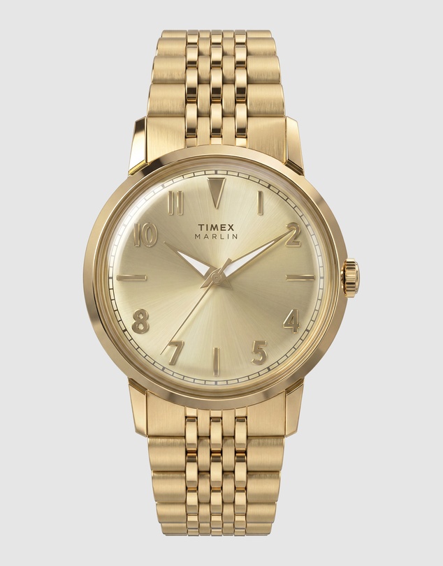 TIMEX - Marlin® 34mm Gold-tone Stainless Steel Bracelet Watch