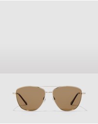 Hawkers Co - HAWKERS - Polarized Gold Olive LAX Sunglasses for Men and Women UV400