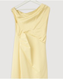Revibe - Repaired Shona Joy Dillon Contrast Draped Maxi Dress - AU 12