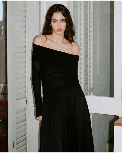 M.N.G - Palace Off-The-Shoulder Dress