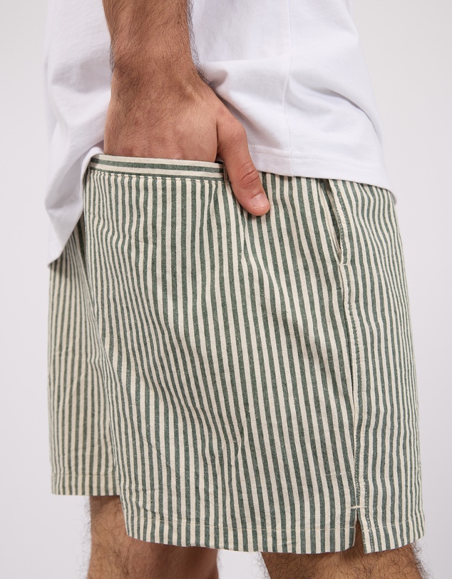 Silent Theory - Stripe Linen Shorts