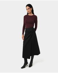 Forcast - Amera Twist Midi Skirt